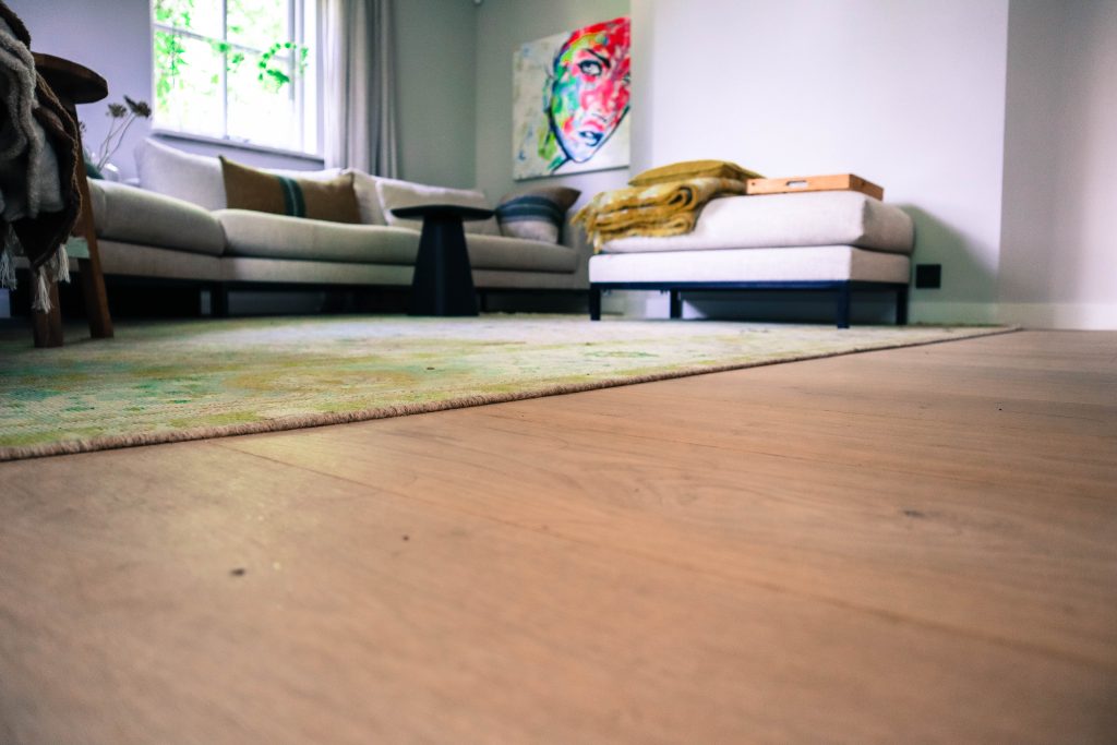 Moderne woonkamer met bank en schilderij